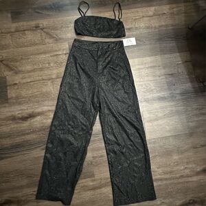Amazon Black Glittery Two-Piece Set